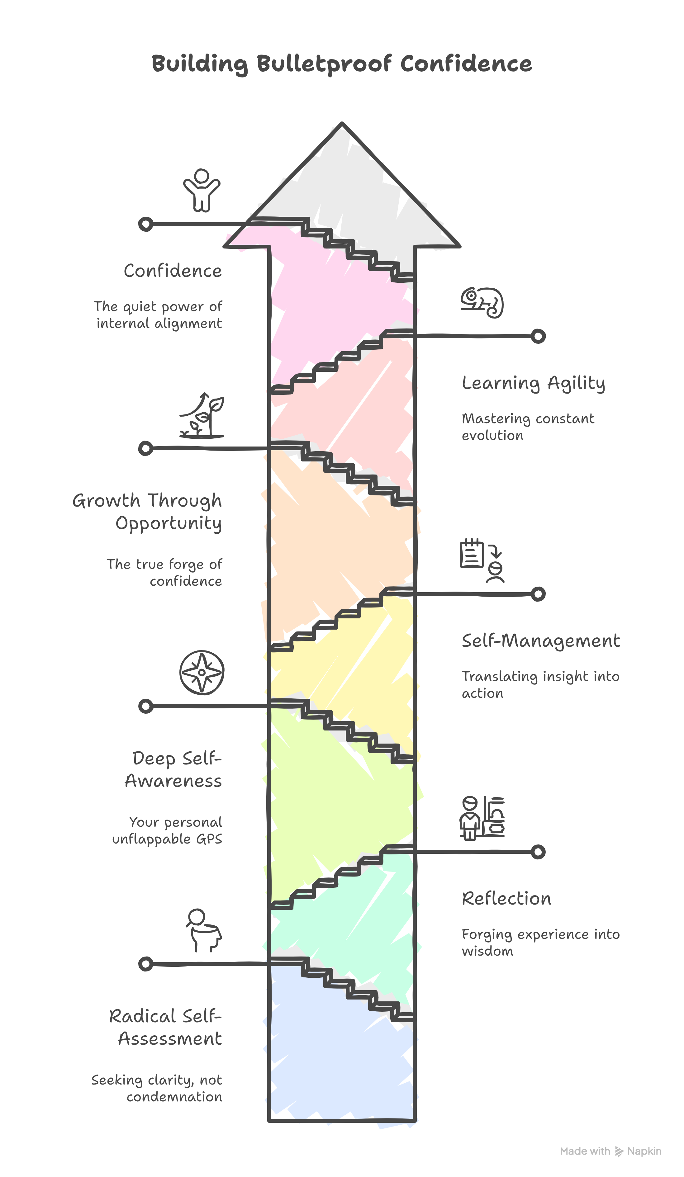 7 Radical Shifts to Master Yourself and Build Bulletproof Confidence Infographics